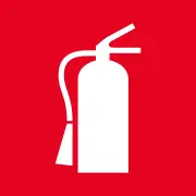 En handbrandsläckare - symbol för brandsläckare