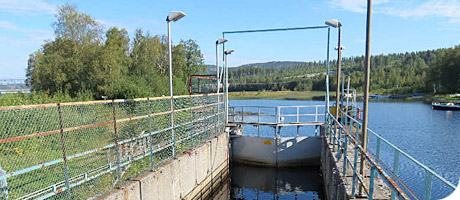 Miljöbild från slussen i Hörnett/Svedjeholmen